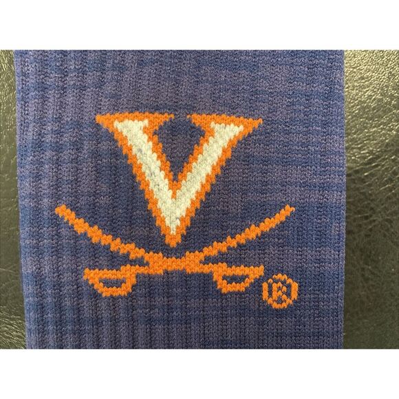 NCAA Strideline - Navy/ Blue - Crew Socks- UVA Cavalier-Unisex - Size M/L 1 pair - Picture 4 of 10